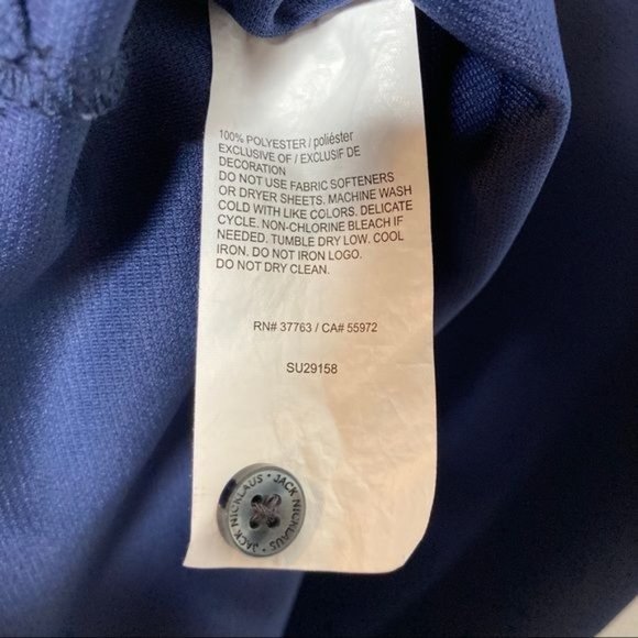 Jack Nicklaus Blue Golf Polo Shirt Short Sleeve Large - Picture 6 of 7